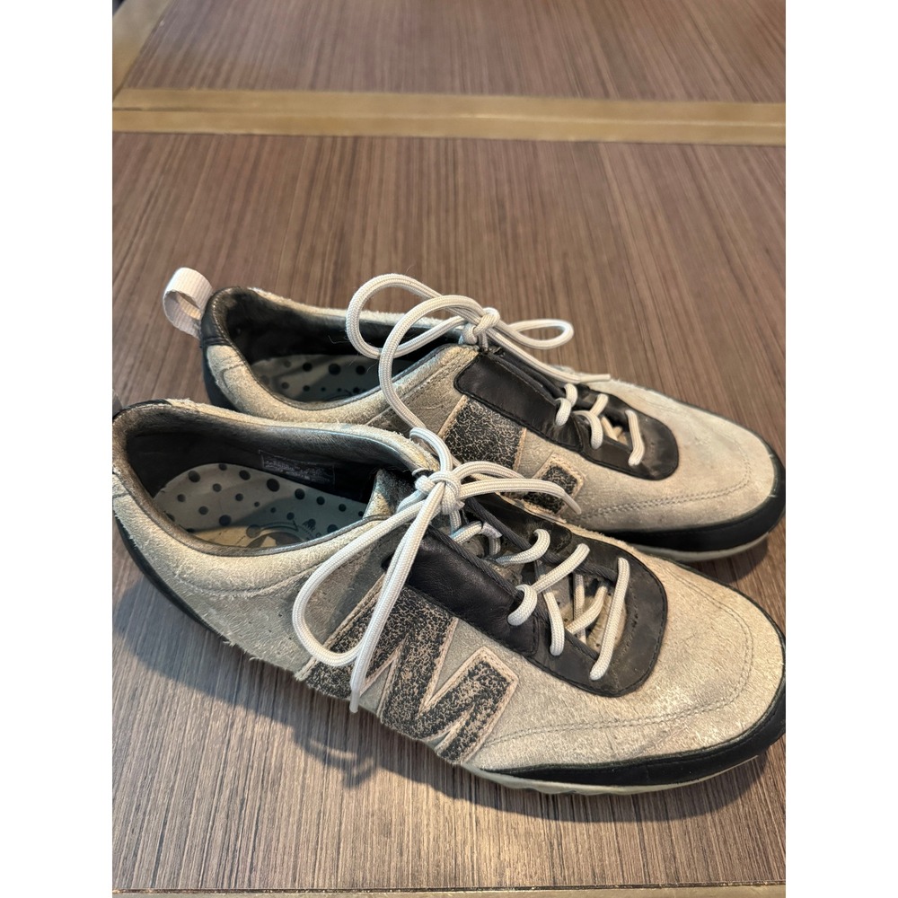Merrell Moto Grey Black Suede Leather Sneakers Mens 8.5 73149 Air Cushion Shoes